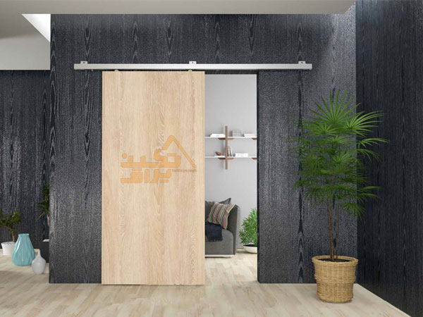 نمونه نصب شده مکانیزم درب ریلی سبک آلباتور مدل 7310 و 7340