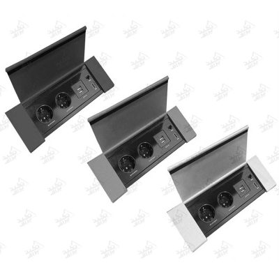 پریز درپوش دار توکار 6 سوکت فانتونی مدل N412، N411 و N413 هر سه رنگ