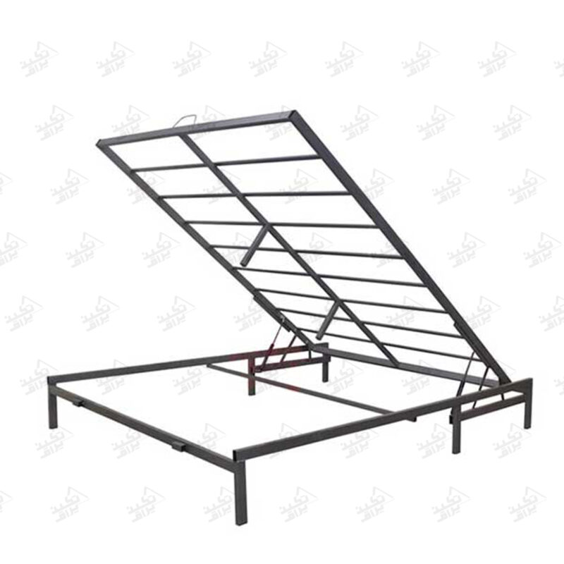 کلاف باکسی جک دار تخت خواب پشت زمینه سفید