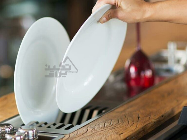 نمونه آبچکان توکار کنار سینک استیل برازا