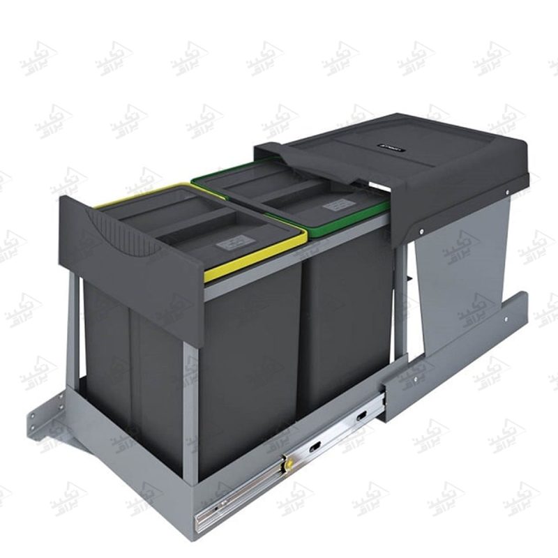سطل آشغال درب کابینتی پلاتین مدل 3655 پشت زمینه سفید