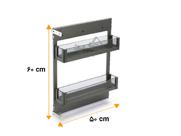 ابعاد سبد سوپری کابینت کریستال فانتونی مدل F115، F120، F125، F130