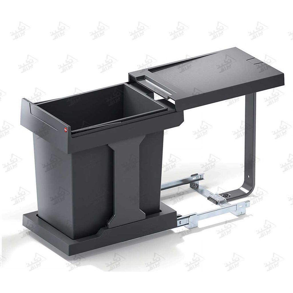 سطل زباله درب کابینتی هایلو مدل Q140 پشت زمینه سفید