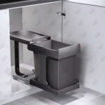 نمونه نصب شده سطل زباله درب کابینتی هایلو مدل Q140
