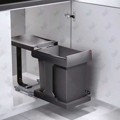 نمونه نصب شده سطل زباله درب کابینتی هایلو مدل Q140