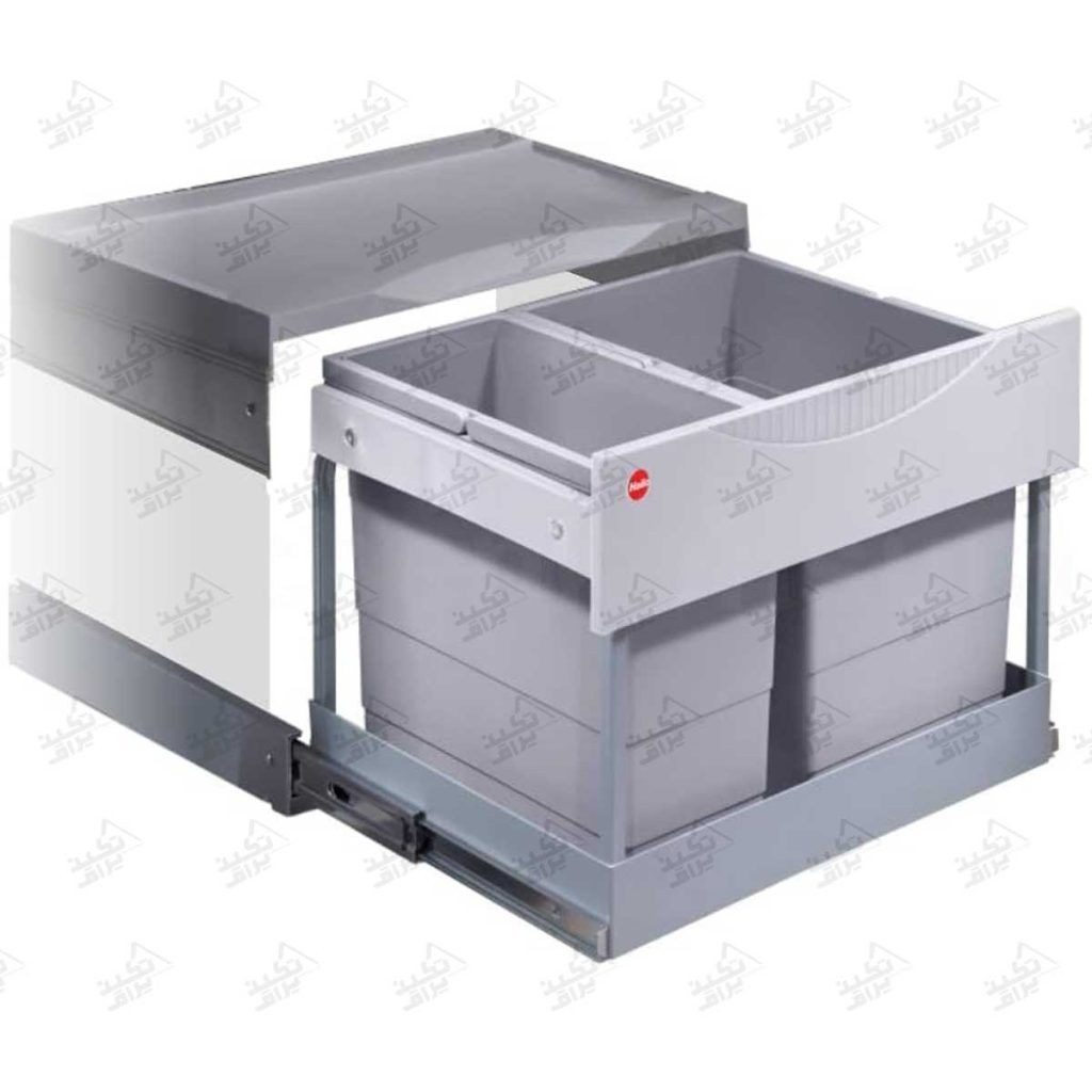 سطل زباله ریلی تو کابینتی هایلو مدل Q160 پشت زمینه سفید