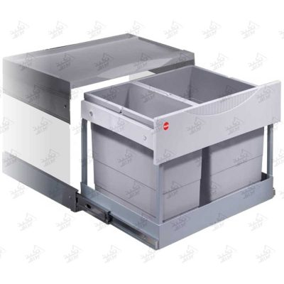 سطل زباله ریلی تو کابینتی هایلو مدل Q160 پشت زمینه سفید