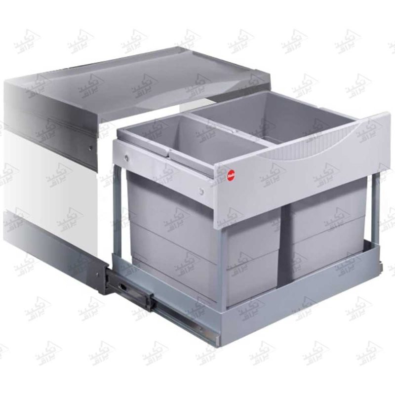 سطل زباله ریلی تو کابینتی هایلو مدل Q160 پشت زمینه سفید