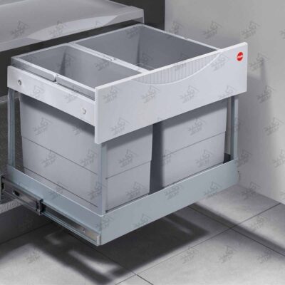 نمونه نصب شده سطل زباله ریلی تو کابینتی هایلو مدل Q160