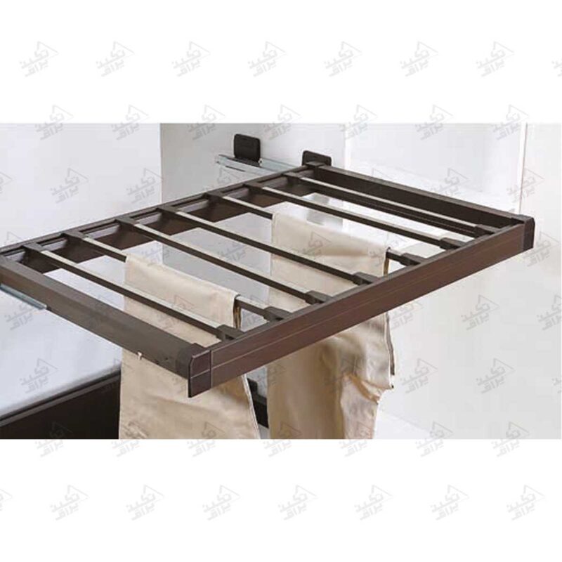 نمونه نصب شده رک ریلی جای شلوار فانتونی مدل ایتالین موکا