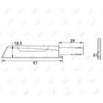 ابعاد مگنت قفل دار فانتونی مدل M918
