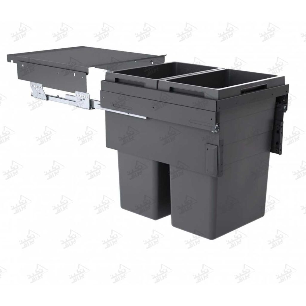 جا سطل زباله در کابینت هایلو مدل Q250 پشت زمینه سفید