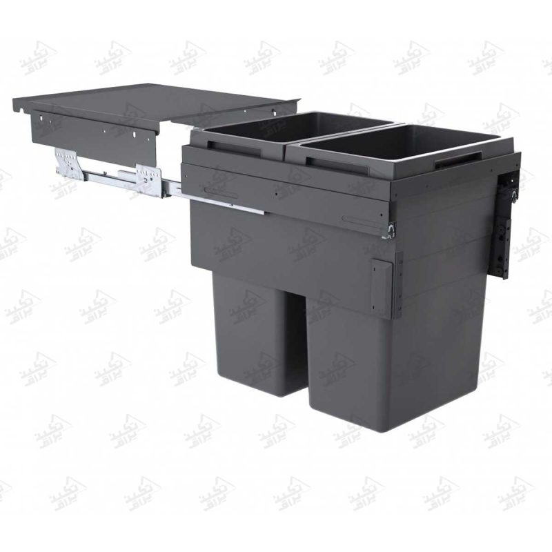 جا سطل زباله در کابینت هایلو مدل Q250 پشت زمینه سفید