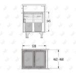 ابعاد سطل زباله داخل کابینت هایلو مدل Q250 فانتونی