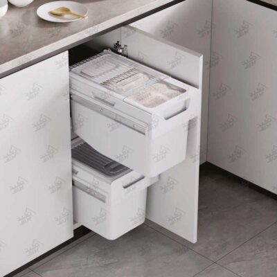 نمونه نصب شده سطل ریلی جای برنج و حبوبات فانتونی مدل Q930