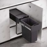 نمونه نصب شده سطل زباله کابینتی تک مخزنه فانتونی مدل Q430