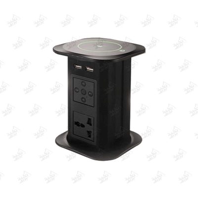 پریز آسانسوری توکار اسپیکر دار فانتونی مدل N373 پشت زمینه سفید
