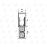 ابعاد سطل برنج و حبوبات توکار فانتونی مدل Q935