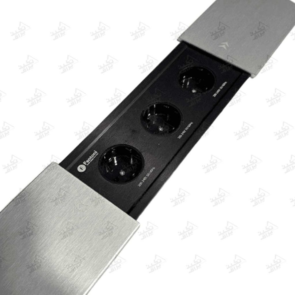 پریز توکار کشویی فانتونی مدل N422 و N423 پشت زمینه سفید