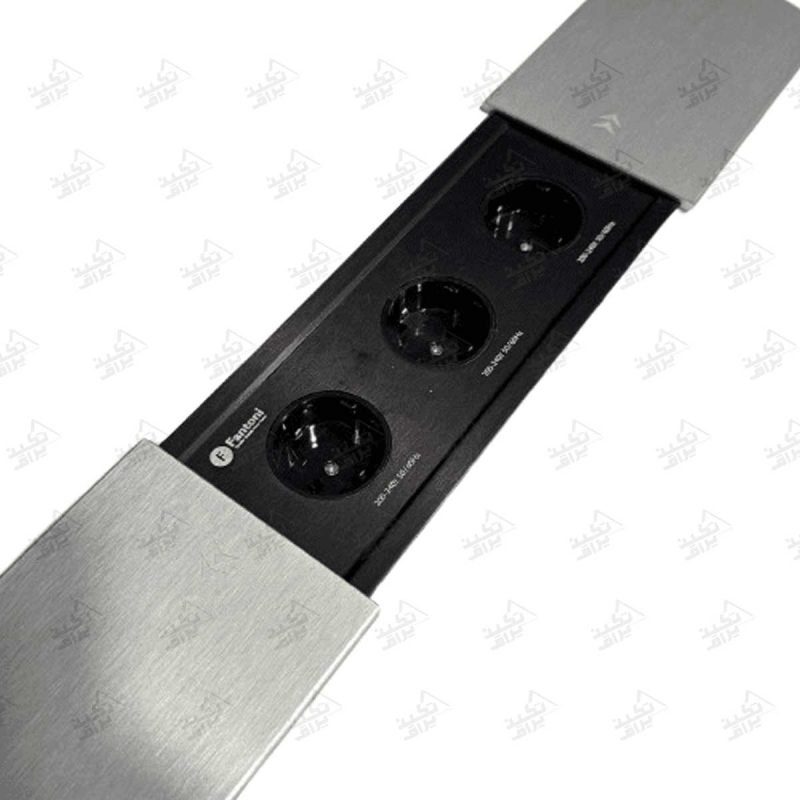 پریز توکار کشویی فانتونی مدل N422 و N423 پشت زمینه سفید