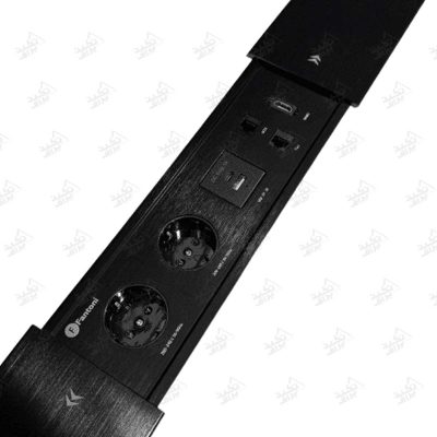 پریز توکار دو طرفه کشویی فانتونی مدل N322 و N323 پشت زمینه سفید