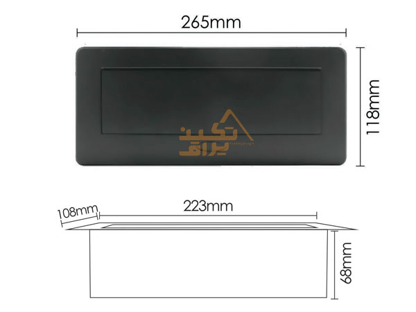 ابعاد پریز توکار فانتونی مدل N332 و N333