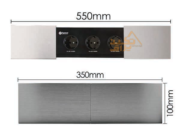 ابعاد پریز توکار کشویی فانتونی مدل N422 و N423