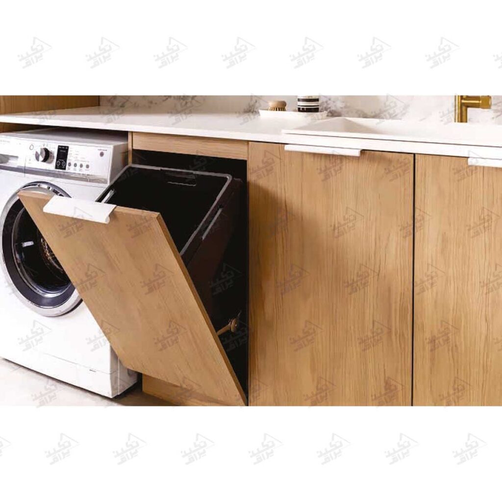 نمونه نصب شده سطل آشغال در کابینت داشبوردی فانتونی مدل Q400