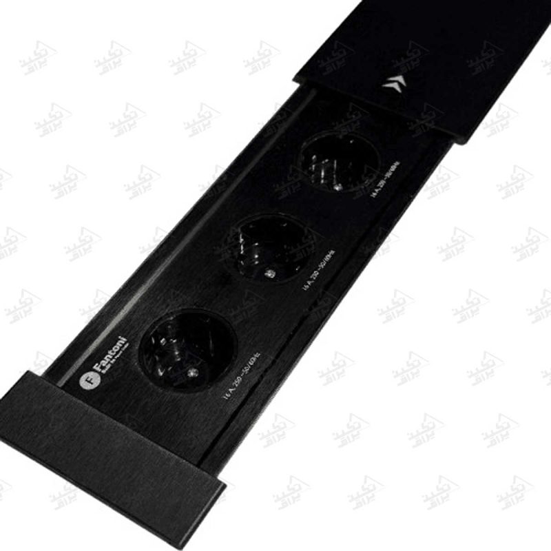 پریز سه راهی توکار فانتونی مدل N425 و N424 پشت زمینه سفید