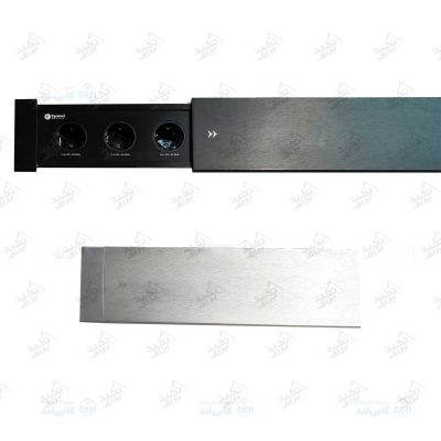 پریز سه راهی توکار فانتونی مدل N425 و N424 پشت زمینه سفید
