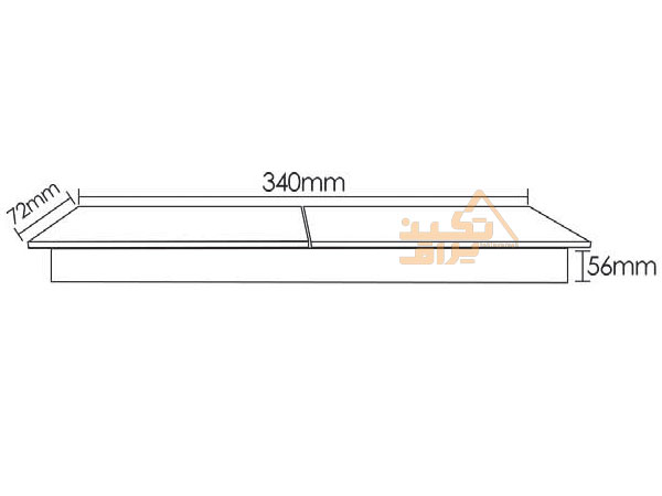 ابعاد پریز سه راهی توکار فانتونی مدل N425 و N424