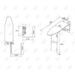 ابعاد میز اتو ریلی ایستاده فانتونی مدل J406