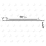 ابعاد برش پریز توکار دکمه تاچ فانتونی مدل N336 و N337