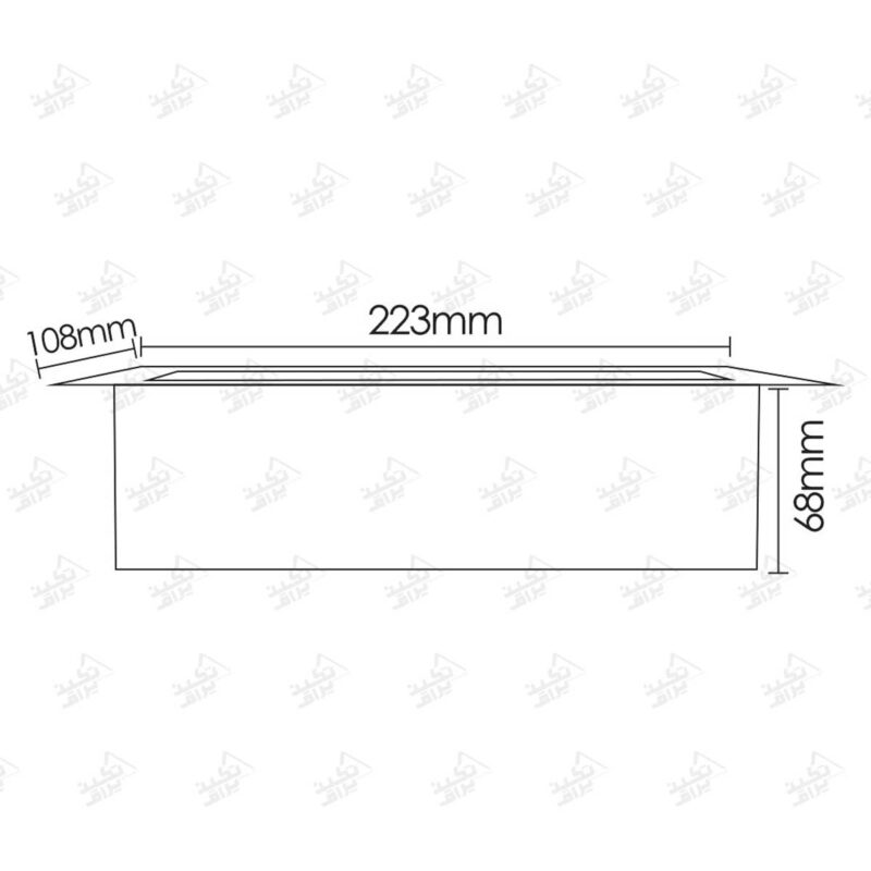 ابعاد برش پریز توکار دکمه تاچ فانتونی مدل N336 و N337