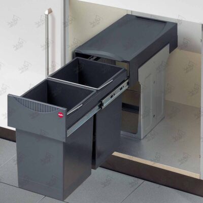 نمونه نصب شده سطل زباله کابینتی هایلو مدل Q130 فانتونی