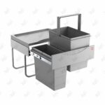سطل زباله دوتایی هایلو مدل Q150 فانتونی پشت زمینه سفید