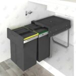نمونه نصب شده سطل زباله کابینت دوقلو پلاتین مدل 3653