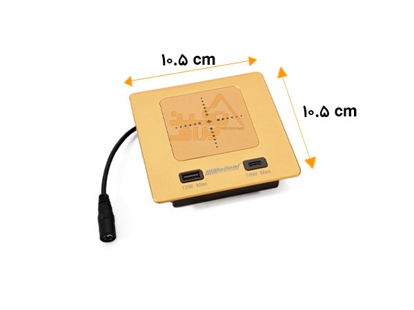 ابعاد شارژر وایرلس توکار ملونی مدل 10060