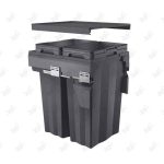 سطل آشغال آشپزخانه تو کابینتی ملونی مدل 9020 پشت زمینه سفید