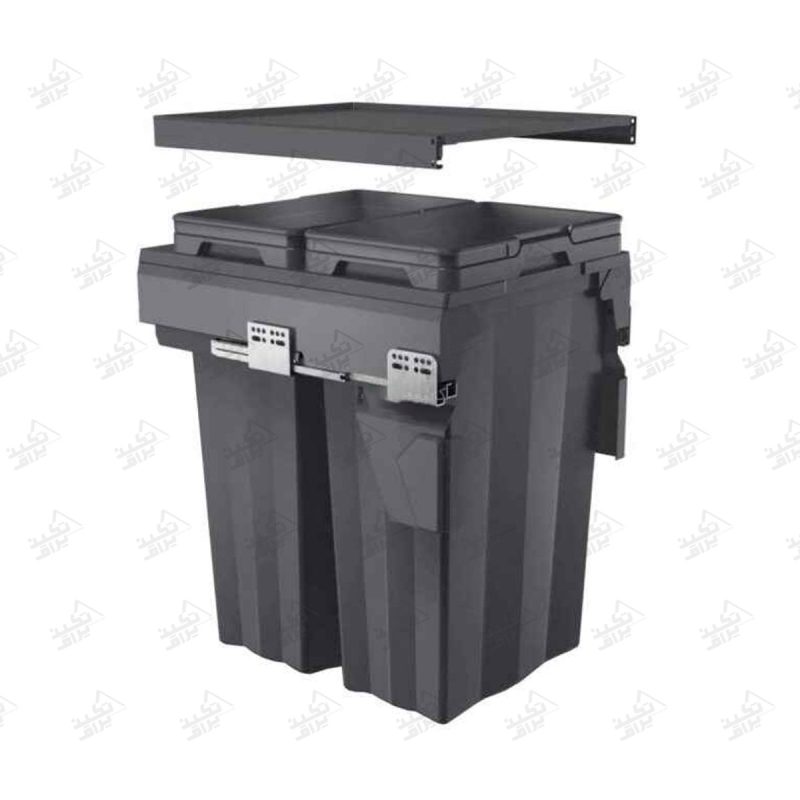 سطل آشغال آشپزخانه تو کابینتی ملونی مدل 9020 پشت زمینه سفید