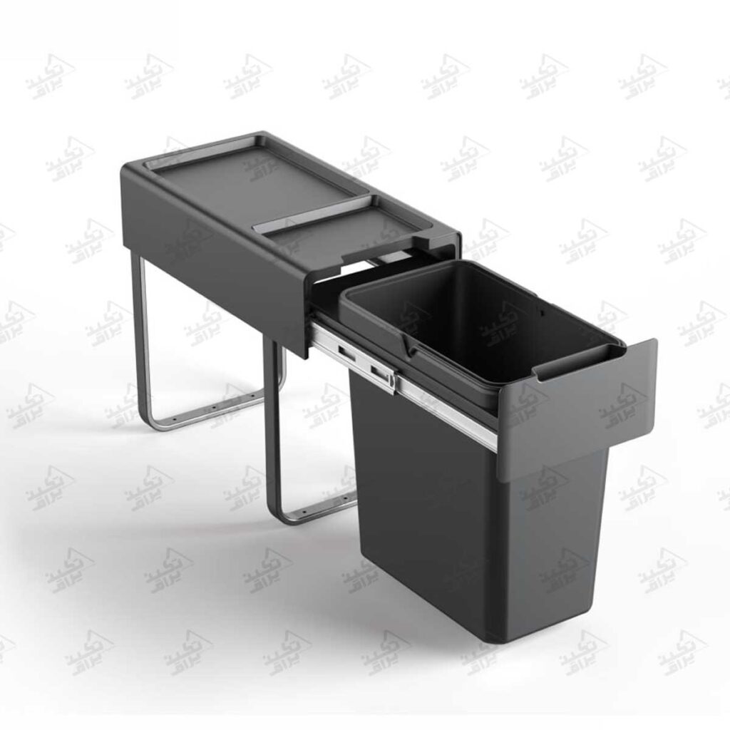 سطل زباله کابینتی ملونی مدل 9204 پشت زمینه سفید