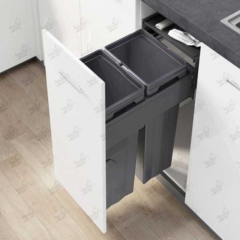 نمونه نصب شده سطل داخل کابینت ملونی مدل 9018
