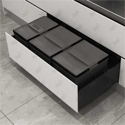نمونه نصب شده سطل زباله کابینتی ملونی مدل 9038