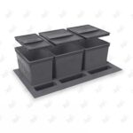 سطل زباله آشپزخانه پلاستیکی ملونی مدل 9038 پشت زمینه سفید