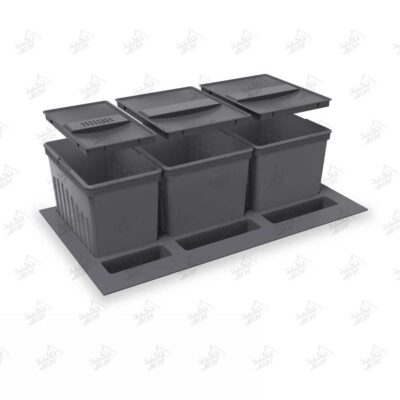 سطل زباله آشپزخانه پلاستیکی ملونی مدل 9038 پشت زمینه سفید