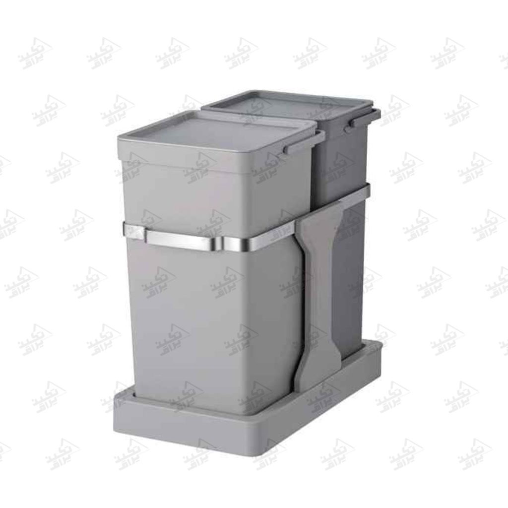 سطل زباله کشویی کابینت ملونی مدل 9176 پشت زمینه سفید