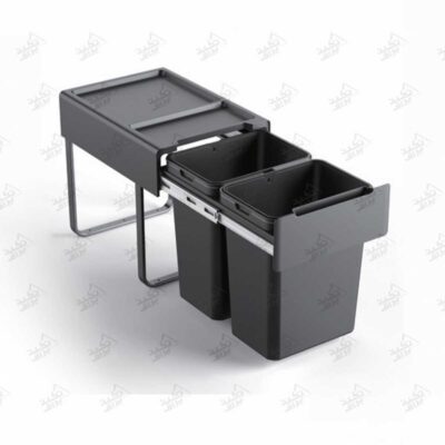 سطل زباله داخل کابینتی ریلی ملونی مدل 9192 پشت زمینه سفید