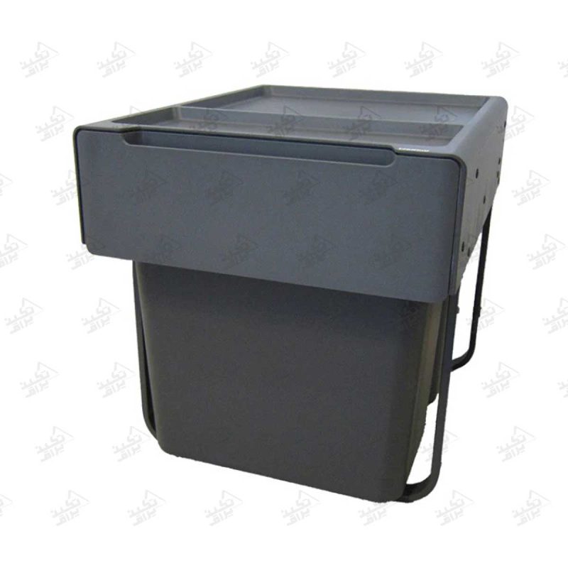 سطل زباله داخل کابینتی ریلی ملونی مدل 9192 درب بسته