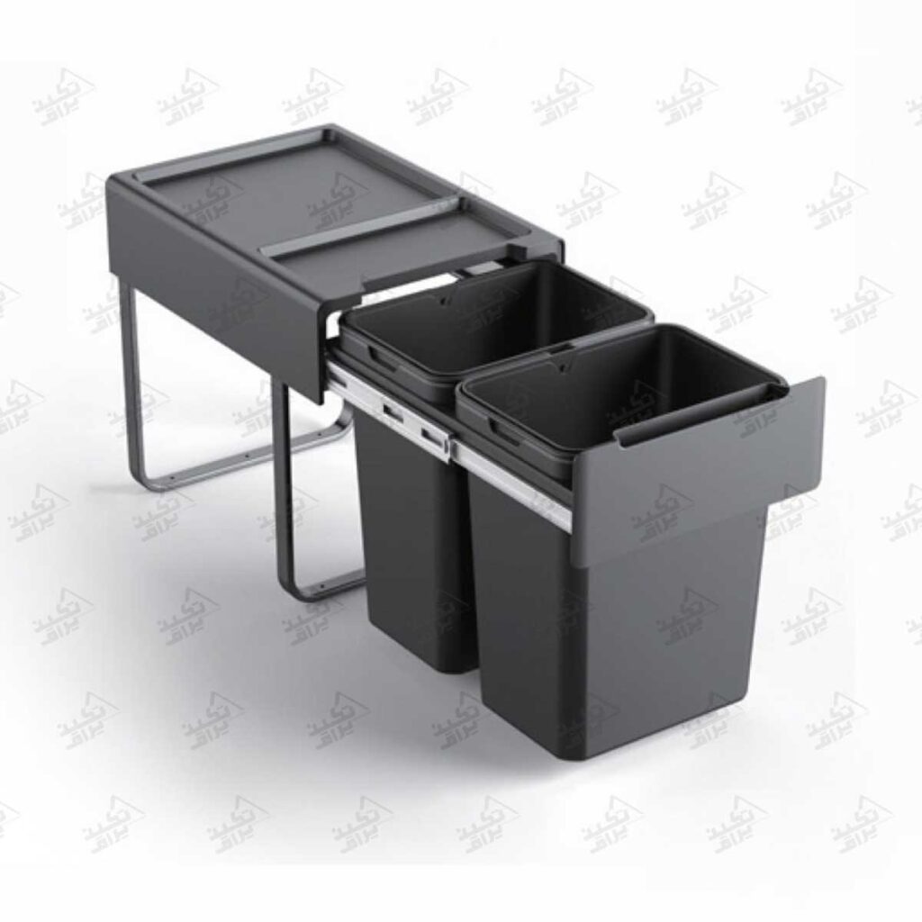 سطل زباله توکار کابینت ملونی مدل 9196 پشت زمینه سفید
