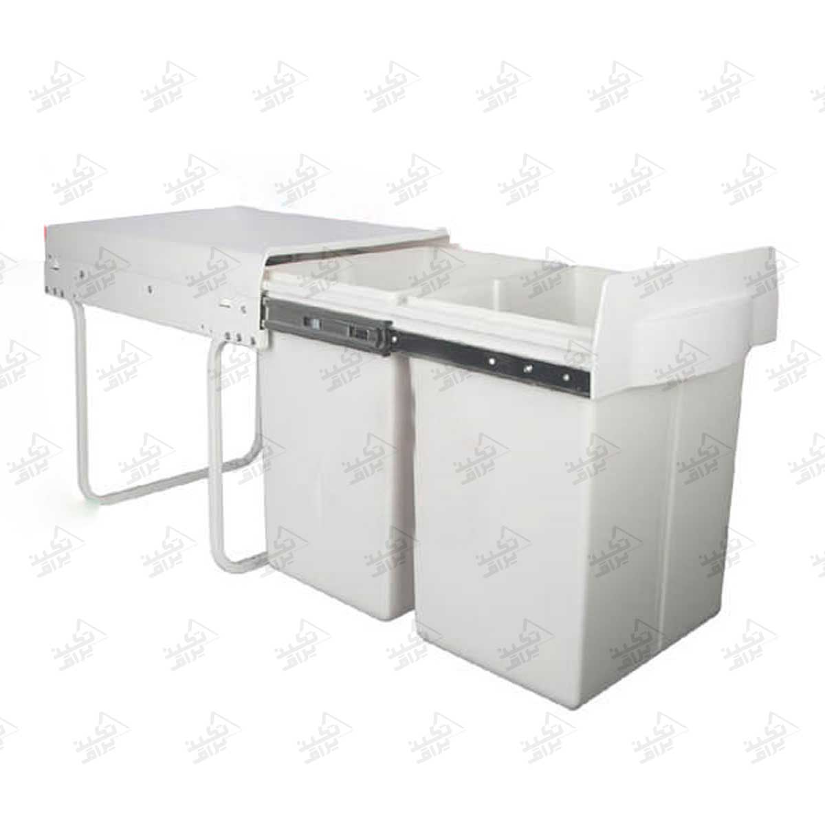 سطل زباله داخل کابینت ملونی مدل 9128 نمای باز شده